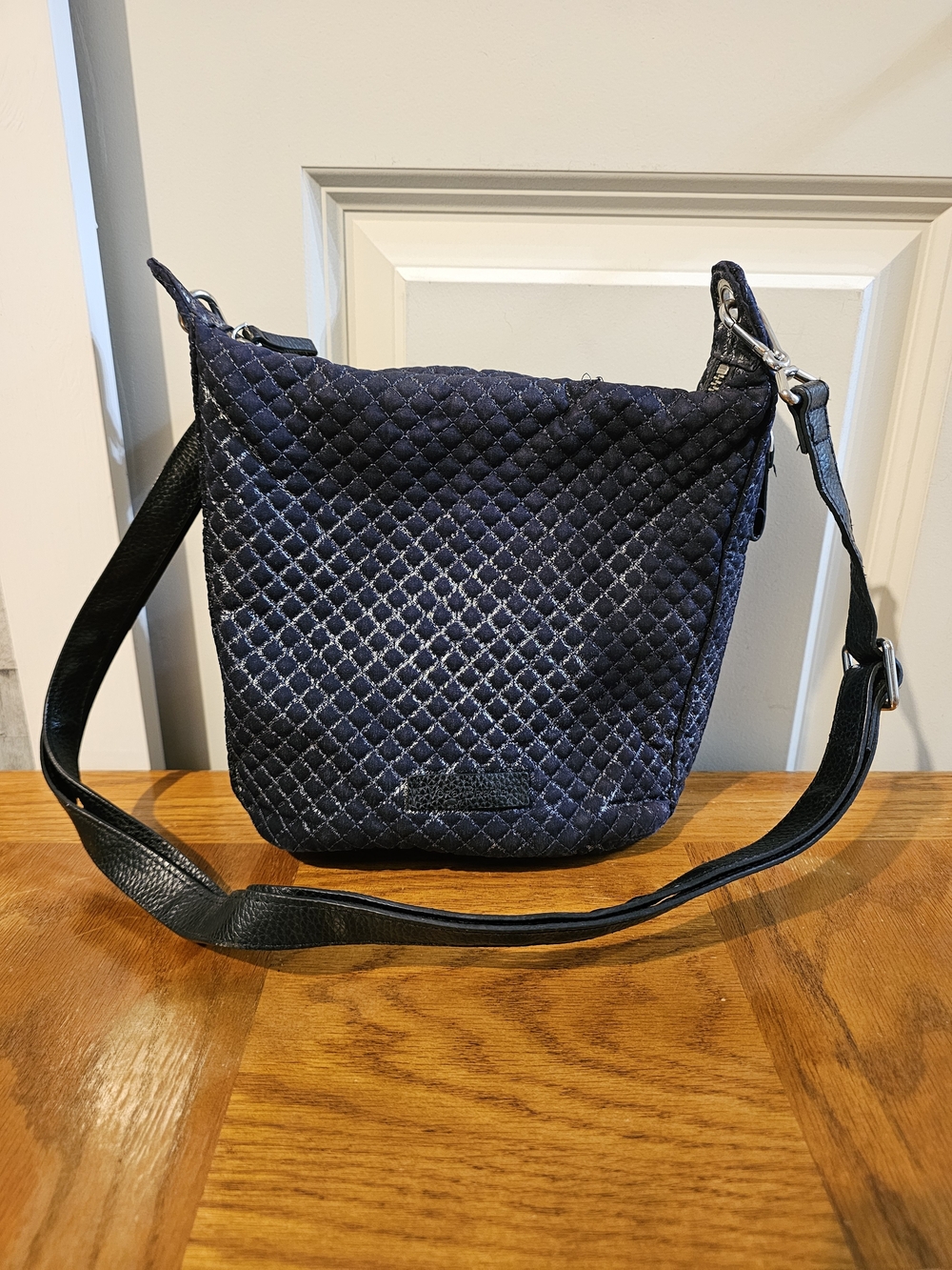 Vera Bradley Quilted Navy Crossbody Bag with Adjustable Strap